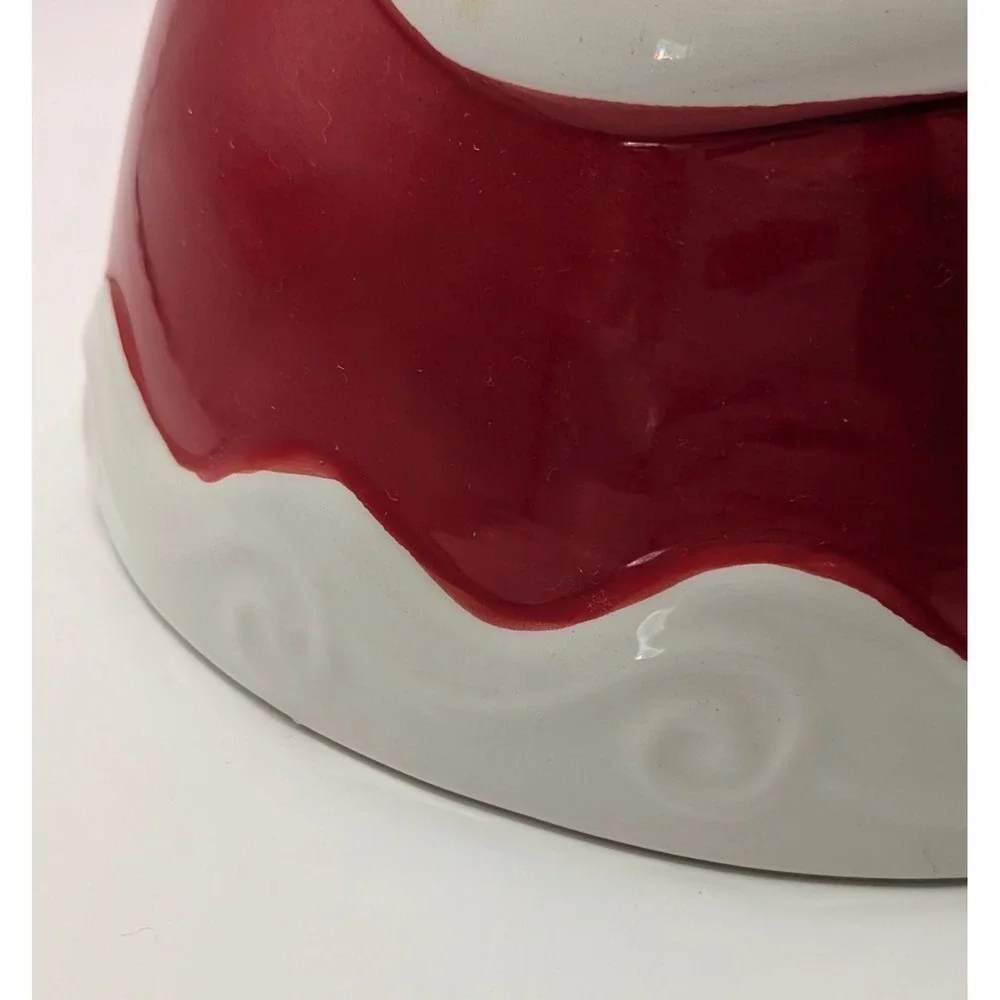 Johanna Parker Magenta Carnival Cottage Santa Claus Canister Cookie Jar Ceramic